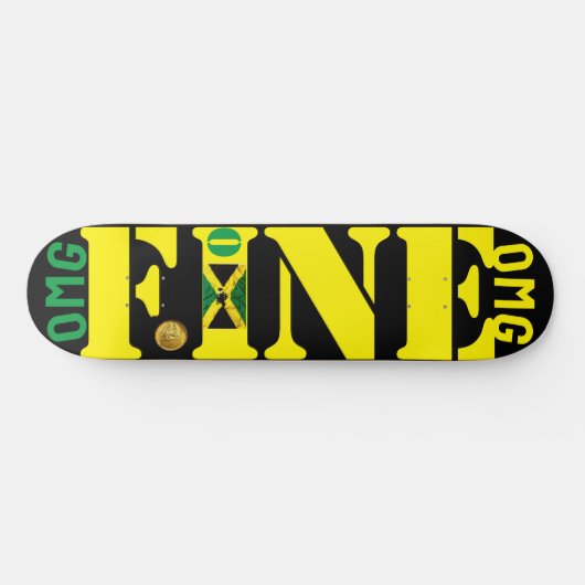 OMG FINE (JAMAICA) 8 1/4" Skateboard Deck (Horizontal)