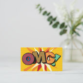 OMG Fun Retro Comic Book Visitenkarte (Stehend Vorderseite)