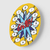 OMG Fun Retro Comic Pop Art Große Wanduhr (Winkel)