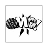 OMG Fun Retro Comic Pop Art Gummistempel (Prägung)