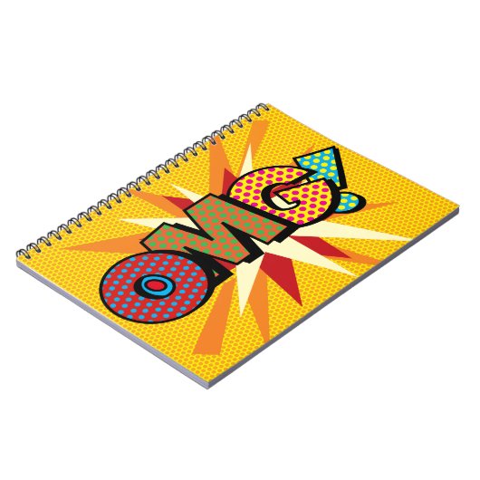OMG Fun Retro Comic Pop Art Notizblock (Linke Seite)