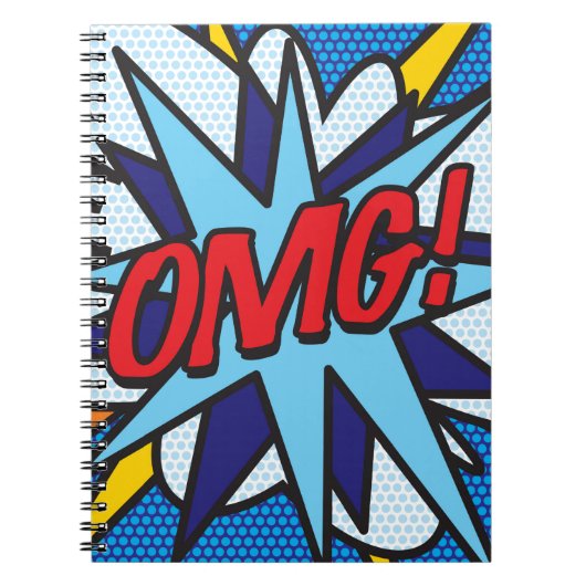 OMG Fun Retro Comic Pop Art Notizblock (Vorderseite)