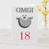 OMG Funny 18. Geburtstag Karte (Gelbe Blume)