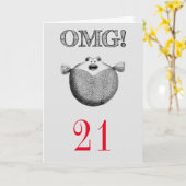 OMG Funny 21. Geburtstag Karte (Gelbe Blume)