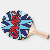 OMG Funny Cool Modern Comic Book Tischtennis Schläger (Seitenansicht)