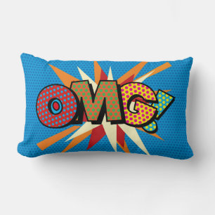 OMG Funny Modern Cool Trendy Comic Pop Art Lendenkissen