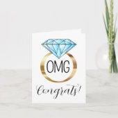 OMG Glückwunschs Diamond Verlobung Ring Karte (Vorderseite)