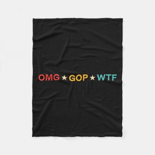 Omg Gop Wtf Vintage Design Fleecedecke (Vorderseite)