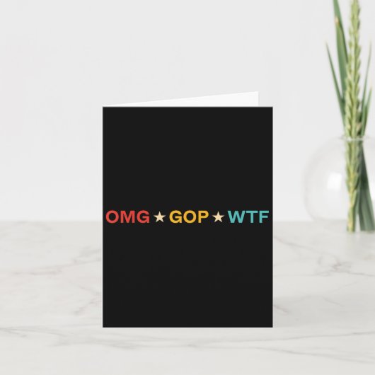 Omg Gop Wtf Vintage Design Karte (Vorderseite)