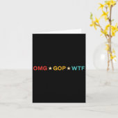 Omg Gop Wtf Vintage-Design  Karte (Gelbe Blume)