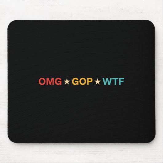 Omg Gop Wtf Vintage Design Mousepad (Vorne)