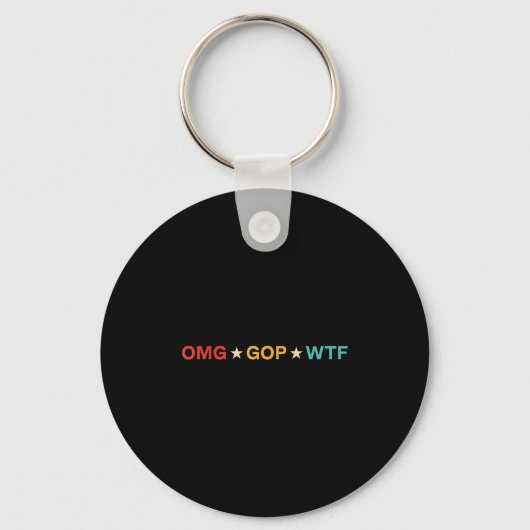 Omg Gop Wtf Vintage Design Schlüsselanhänger (Vorderseite)