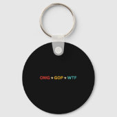 Omg Gop Wtf Vintage Design Schlüsselanhänger (Vorderseite)