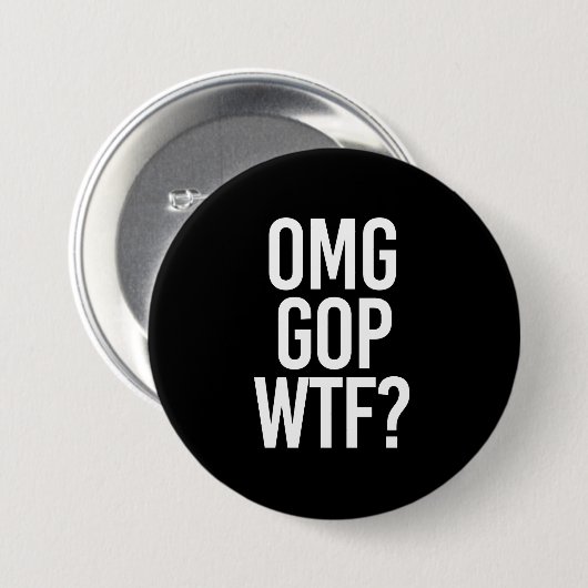 OMG GOP WTF -- - Weiß - Button (Vorne & Hinten)