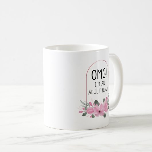 OMG I bin jetzt ein Erwachsener | Angebot und Aqua Kaffeetasse (VorderseiteRechts)