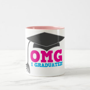 OMG I graduiert Zweifarbige Tasse