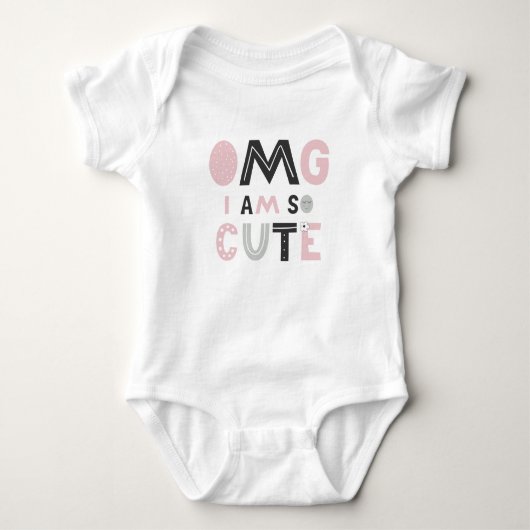 OMG Ich bin so niedlich Baby Strampler (Vorderseite)