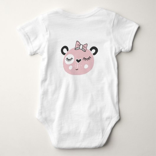 OMG ICH BIN SO NIEDLICH | PINK | BEAR | CLEVER SPR BABY STRAMPLER (Rückseite)