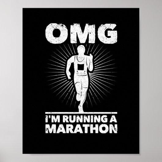 OMG Ich führe einen Marathon in der ersten 26,2 Me Poster (Vorne)