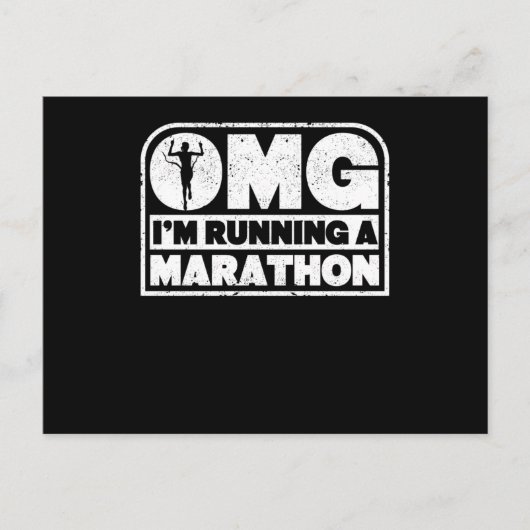 OMG Ich führe einen Marathon in der ersten 26,2 Me Postkarte (Vorderseite)