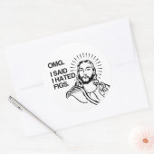 OMG Ich sagte, ich hasse Figs Runder Aufkleber (Umschlag)