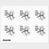 OMG Ich sagte, ich hasse Figs Runder Aufkleber (Blatt)