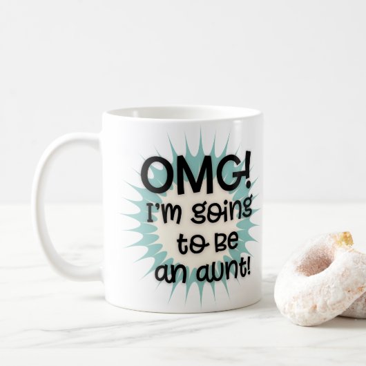 OMG Ich werde eine Tante-Tasse Kaffeetasse (Mit Donut)