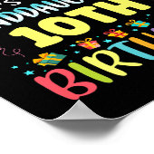 Omg Its My Granddaughters 10th Birthday Sweet 10 Y Poster (Ecke)