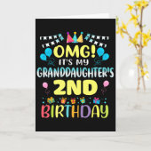 Omg Its My Granddaughters 2nd Birthday Sweet 2 Yea Karte (Gelbe Blume)
