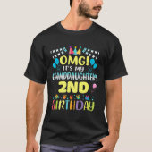 Omg Its My Granddaughters 2nd Birthday Sweet 2 Yea T-Shirt (Vorderseite)