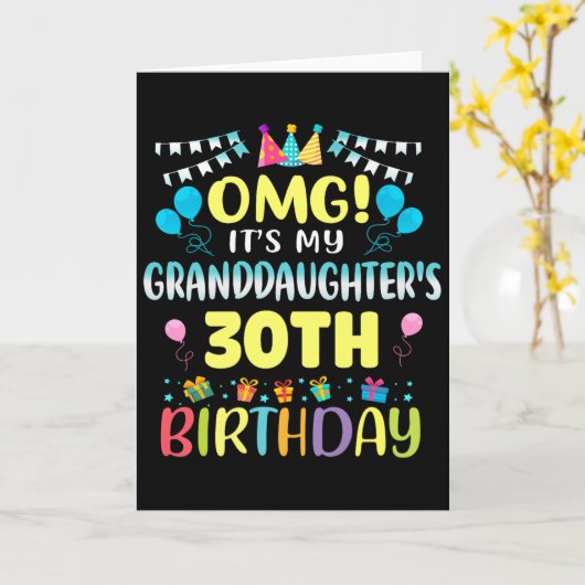 Omg Its My Granddaughters 30th Birthday Sweet 30 Y Karte (Gelbe Blume)