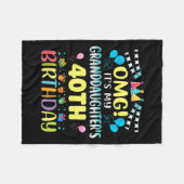 Omg Its My Granddaughters 40th Birthday Sweet 40 Y Fleecedecke (Vorderseite (Horizontal))