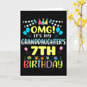Omg Its My Granddaughters 7th Birthday Sweet 7 Yea Karte (Gelbe Blume)