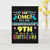 Omg Its My Granddaughters 9th Birthday Sweet 9 Yea Karte (Gelbe Blume)