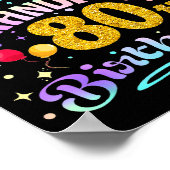 Omg Its My Grandpas 80th Birthday Happy 80 Years O Poster (Ecke)