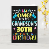 Omg Its My Grandsons 30th Birthday Sweet 30 Years Karte (Gelbe Blume)