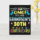 Omg Its My Grandsons 30th Birthday Sweet 30 Years  Karte (Gelbe Blume)