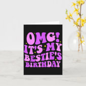 Omg It's My Ie's Birthday Funny Friend Birthday  Karte (Gelbe Blume)