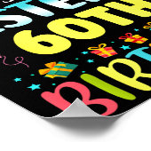 Omg It's My Sister's 60th Birthday Sweet 60 Years Poster (Ecke)