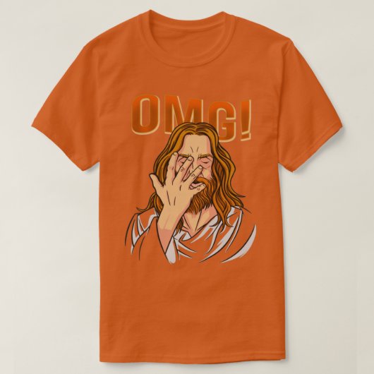 OMG Jesus Facepalm Funny Christlich T-Shirt (Design vorne)