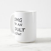 OMG, Kaffee Tasse, Tasse, OMG Tasse, 18. Geburtsta Kaffeetasse (Vorderseite Links)
