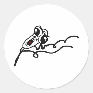 OMG LAUF erschrockenes Raserei-Gesichts-Comic Meme Runder Aufkleber