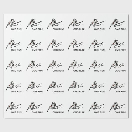 OMG Lauf! - meme Geschenkpapier (Flach)