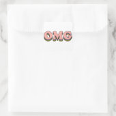 OMG-Layierter Text Quadratischer Aufkleber (Tasche)