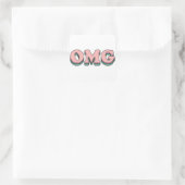 OMG-Layierter Text Quadratischer Aufkleber (Tasche)