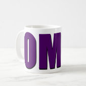 OMG! lila Kaffeetasse (Vorderseite Links)