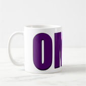 OMG! lila Kaffeetasse (Links)