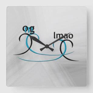 OMG! Lmao Quadratische Wanduhr