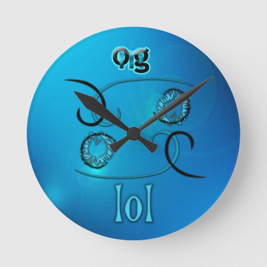 OMG! lol Runde Wanduhr (Vorderseite)