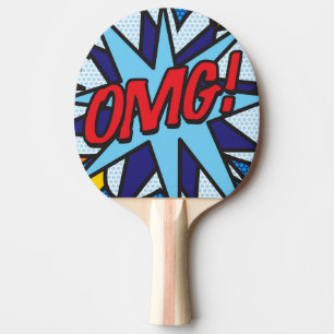 OMG Lustig Cool Moderne Comic-Book Tischtennis Schläger